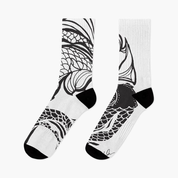 Item preview, Pisces, Line Drawing in Black and White (Part of my Zodiac Series) designed and sold by KShedenhelm.