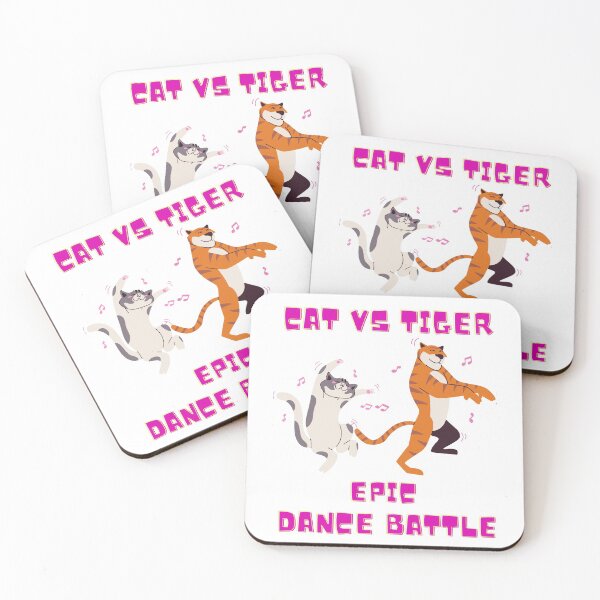Item preview, Cat vs tiger epic dance battle designed and sold by Trantor-Tees.