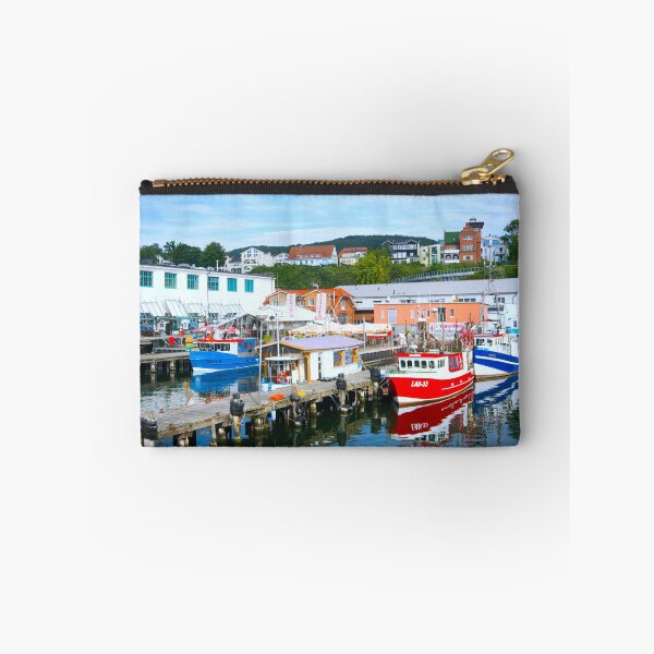 Item preview, Colorful fishing boats reflected in Sassnitz Harbor designed and sold by Michael Brewer.