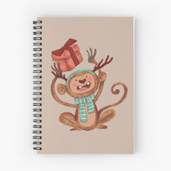 Artikelvorschau, Kleiner Affe mit Geweih und Weihnachtsgeschenk entworfen und verkauft von archmar.