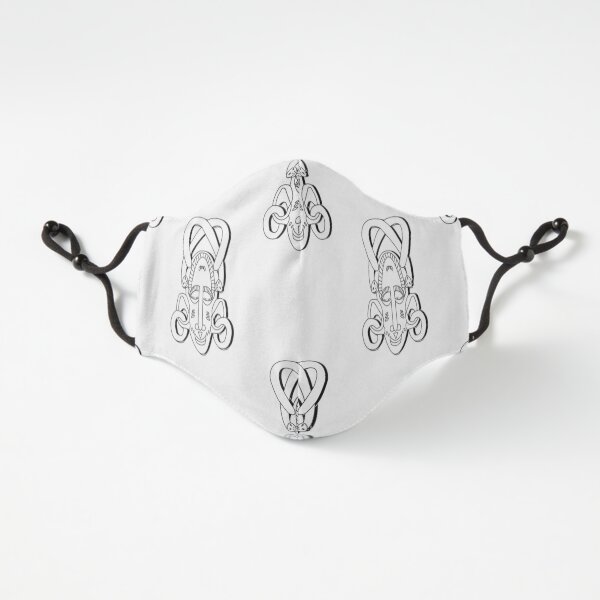 Senufo Mask pattern septies - Ivory Coast Fitted 3-Layer
