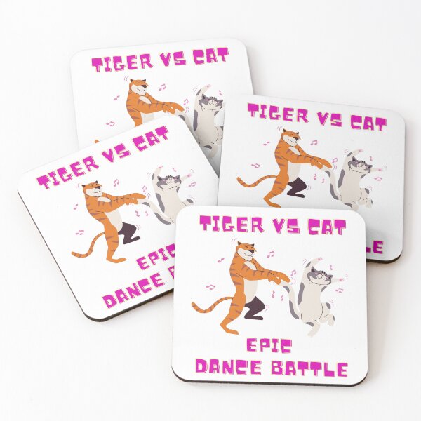 Item preview, Tiger vs cat epic dance battle designed and sold by Trantor-Tees.