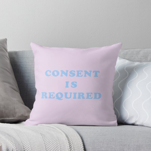 Item preview, "Consent Is Required" Light Blue Cooper Text designed and sold by courtneytrouble.