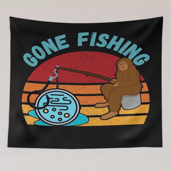 Item preview, MEDICAL LAB SCIENTIST TECH RETRO BIG FOOT GONE FISHING FUNNY MICROBIOLOGY  designed and sold by Hippiesole.