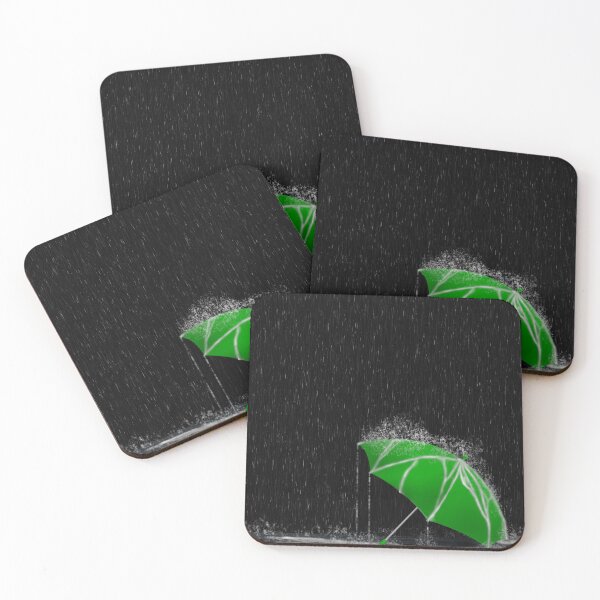 Item preview, Green Umbrella, Rainy Night designed and sold by HRSCreates.