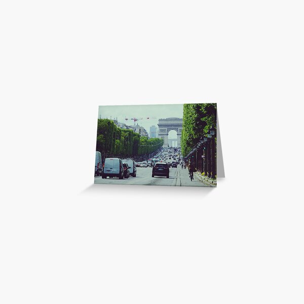 PARIS street sign avenue des champs Elysées Greeting Card by