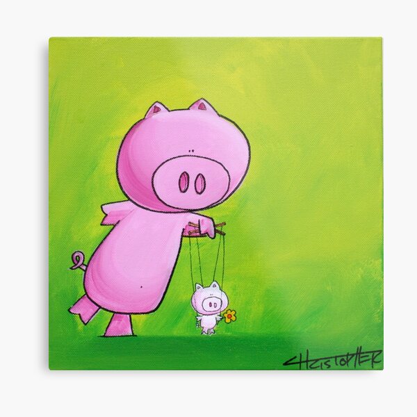 Artikel-Vorschau von Splatter Puppet Schwein, designt und verkauft von SplatterBubble.