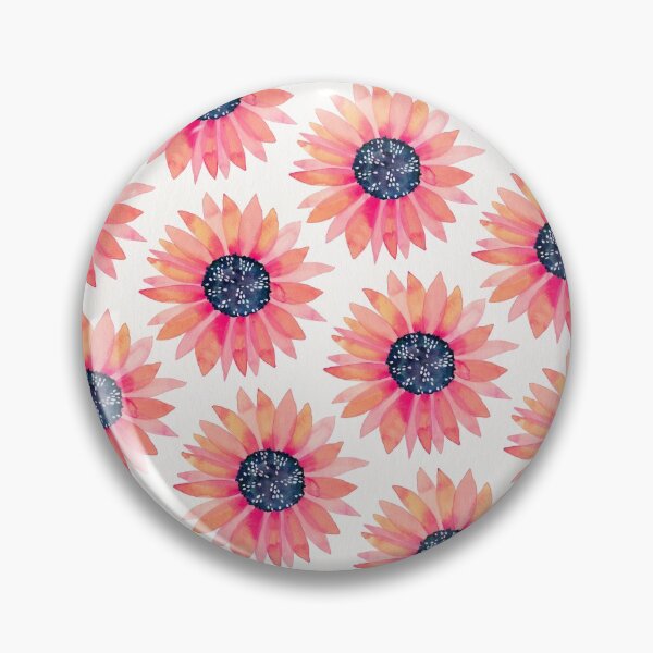 Item preview, Single Sunflower – Pink & Indigo designed and sold by Cat Coquillette.