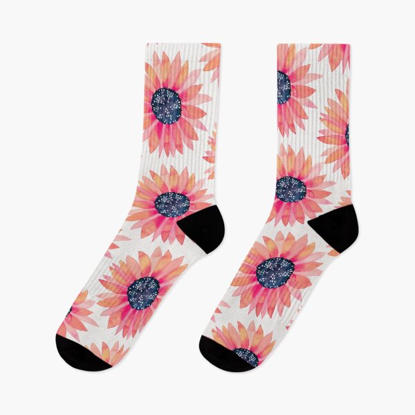 Item preview, Single Sunflower – Pink & Indigo designed and sold by Cat Coquillette.
