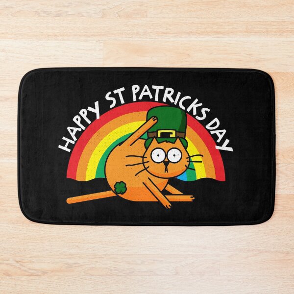Item preview, St Patricks Day Cat Leprechaun Shamrock Censor designed and sold by d247.