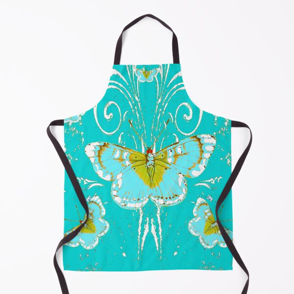 Item preview, BLUE-WHITE BUTTERFLY ON ABSTRACT TURQUOISE COLOR designed and sold by sharlesart.