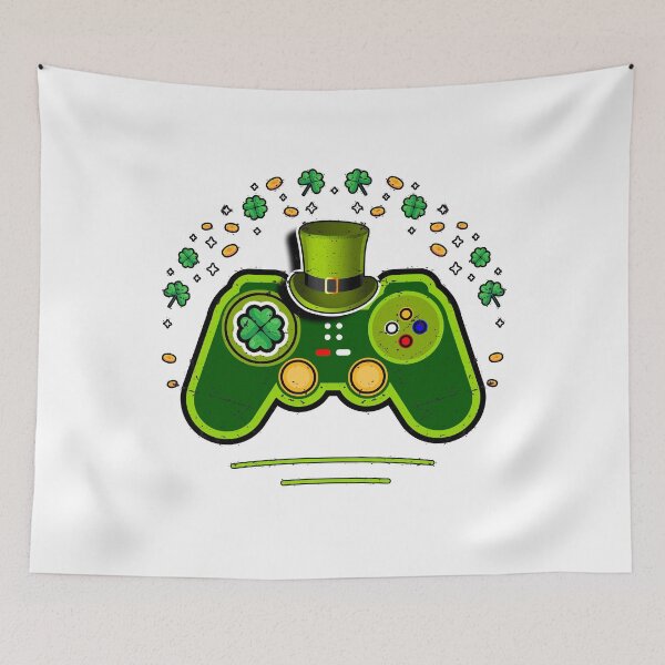 Item preview, St Patricks Day Gamer Boys 2021 Clover Video Game Controller designed and sold by marcek.