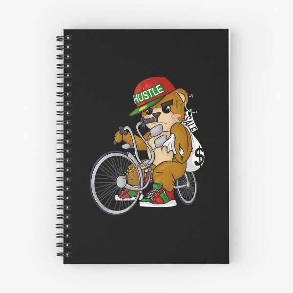 Item preview, Hustle teddy on bike with money bag  designed and sold by mermaidselina.
