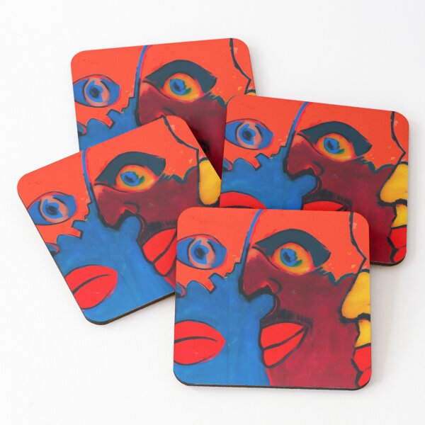 Item preview, Street art faces seen on a wall in Ticino, Switzerland designed and sold by Michael Brewer.