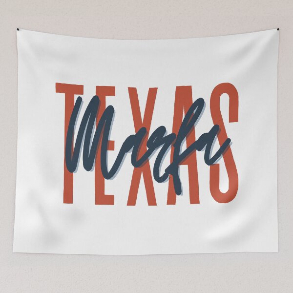 Item preview, Marfa Texas // Script Design // State Flag Colors designed and sold by KylieBeth Designs.