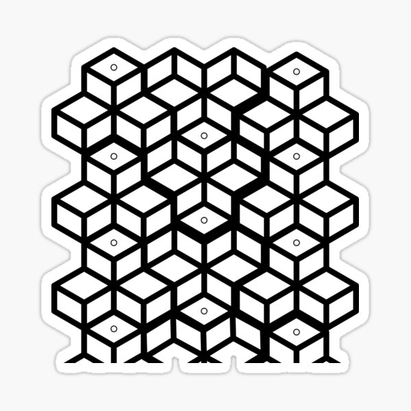 "Black and White Blocks" Sticker by Mitesh50 Redbubble