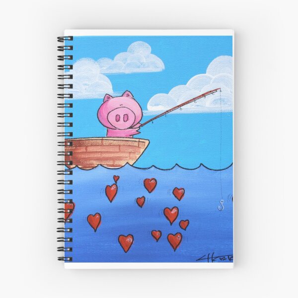 Item preview, Splatter Pig Fishing for Love designed and sold by SplatterBubble.