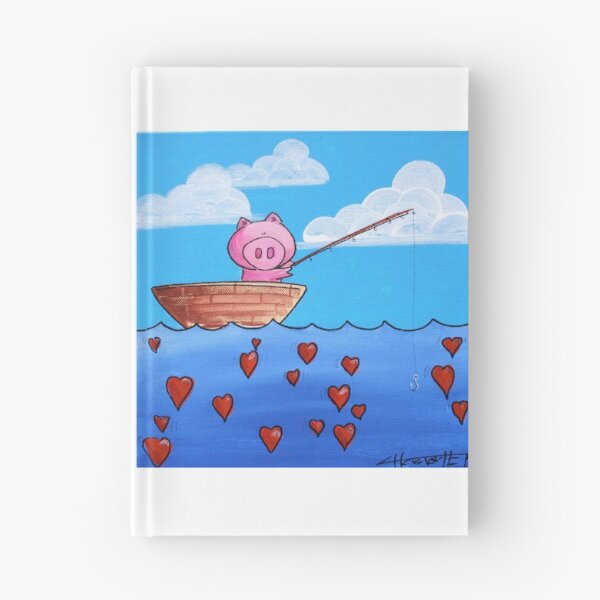 Item preview, Splatter Pig Fishing for Love designed and sold by SplatterBubble.