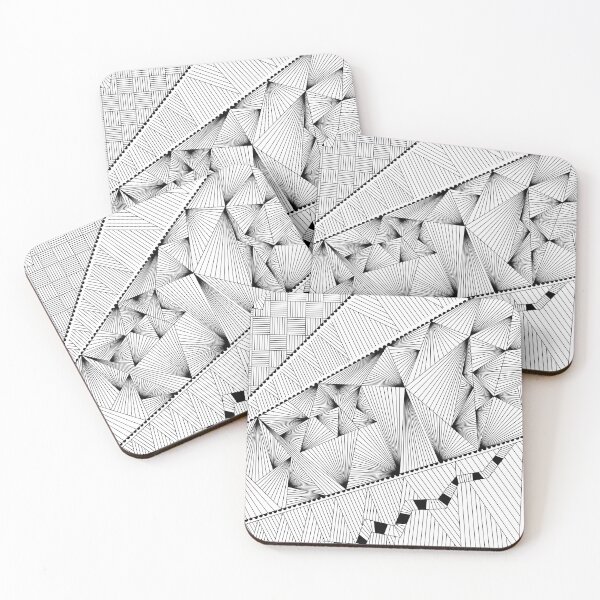 Item preview, Black and white zentangle doodles designed and sold by scarletmarlet.