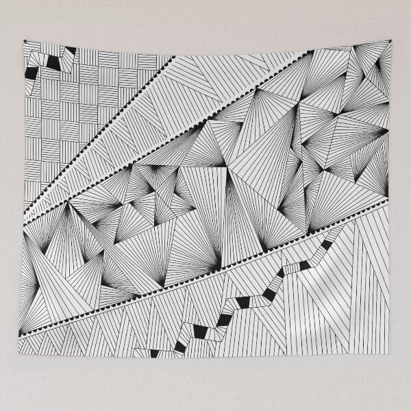 Item preview, Black and white zentangle doodles designed and sold by scarletmarlet.