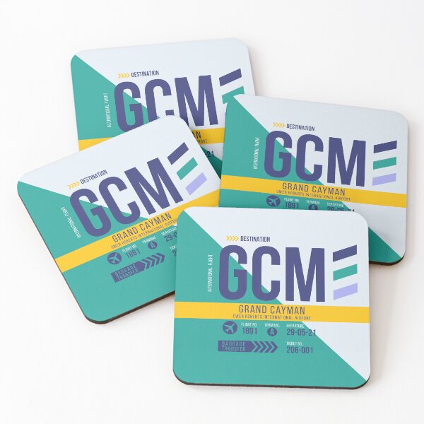 Item preview, Grand Cayman (GCM) Airport Code Baggage Tag designed and sold by SLAG-Creative.