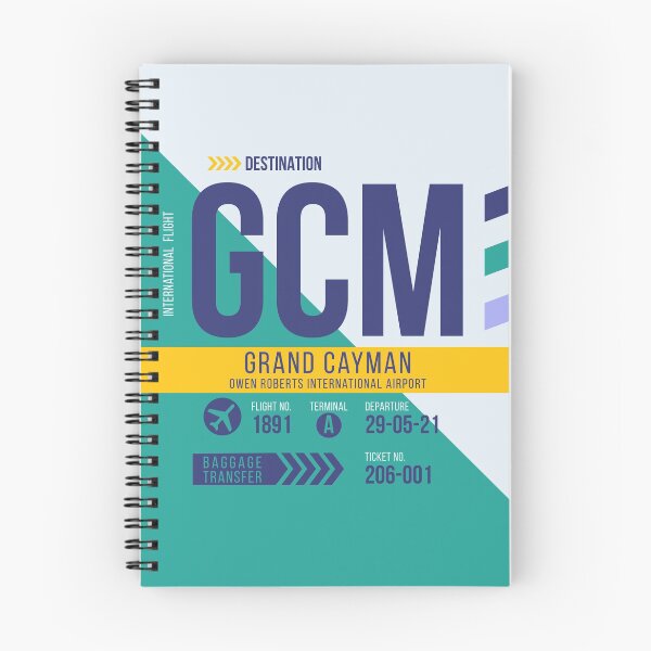 Item preview, Grand Cayman (GCM) Airport Code Baggage Tag designed and sold by SLAG-Creative.