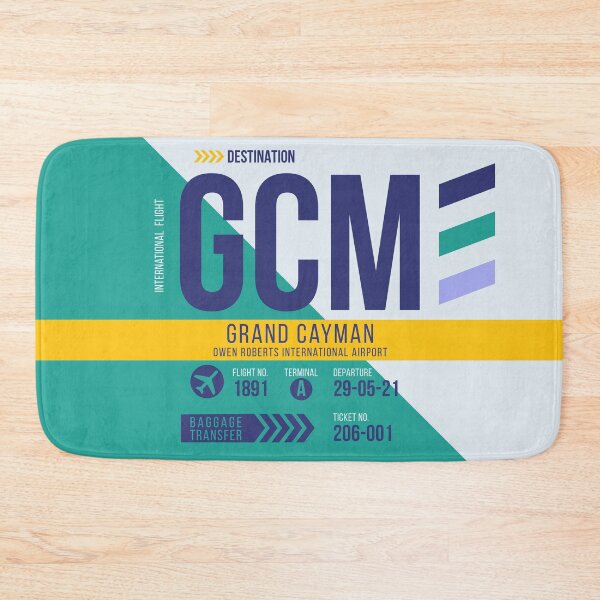 Item preview, Grand Cayman (GCM) Airport Code Baggage Tag designed and sold by SLAG-Creative.