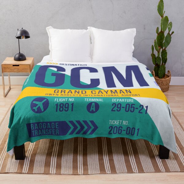 Item preview, Grand Cayman (GCM) Airport Code Baggage Tag designed and sold by SLAG-Creative.