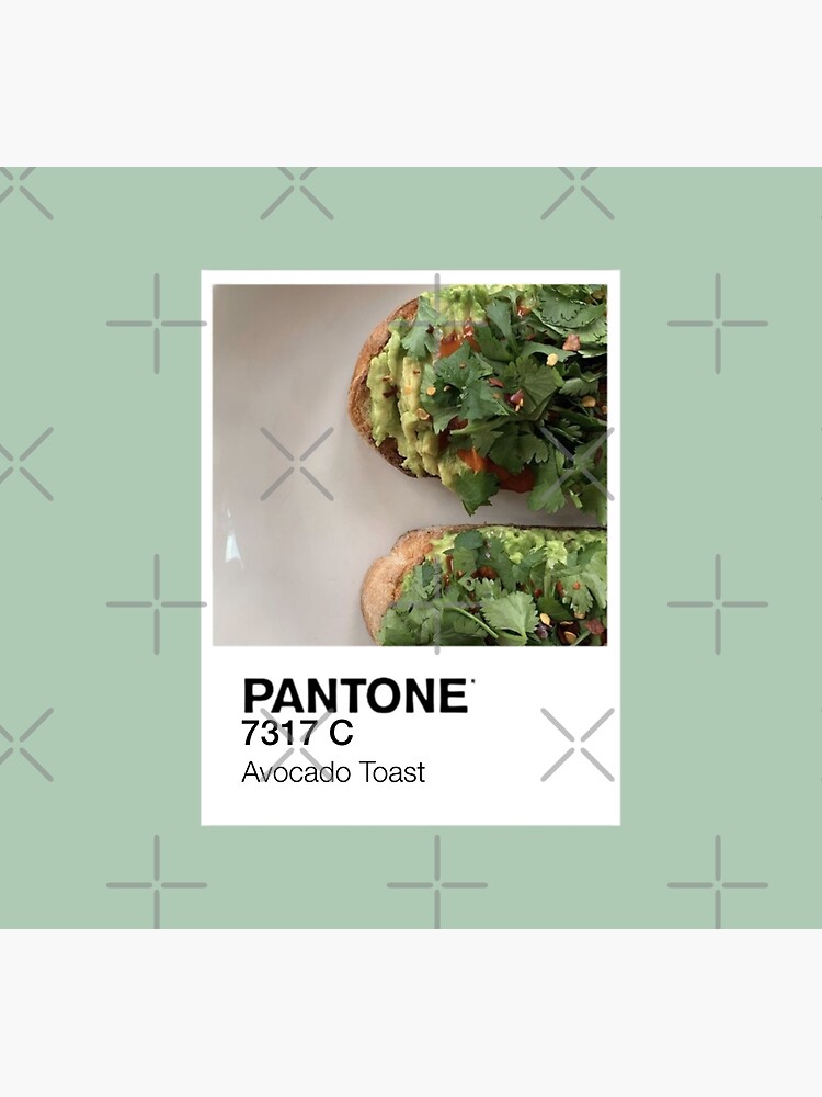 Pantone Avocado Toast Sticker Premium Matte Vertical Poster Designed