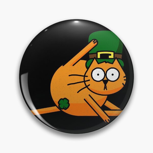 Item preview, St Patricks Day Cat Leprechaun Shamrock Censor designed and sold by d247.