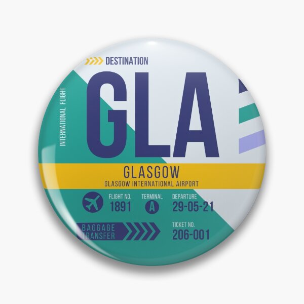 Item preview, Glasgow (GLA) Airport Code Baggage Tag designed and sold by SLAG-Creative.