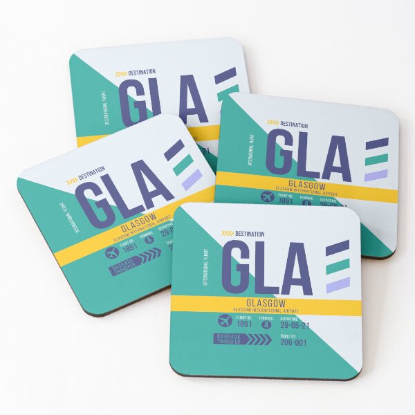 Item preview, Glasgow (GLA) Airport Code Baggage Tag designed and sold by SLAG-Creative.