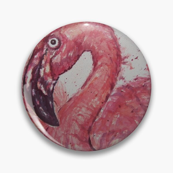 Item preview, Pretty Flamingo watercolour painting with Splatter Effect background  designed and sold by Suzanne Thomson.