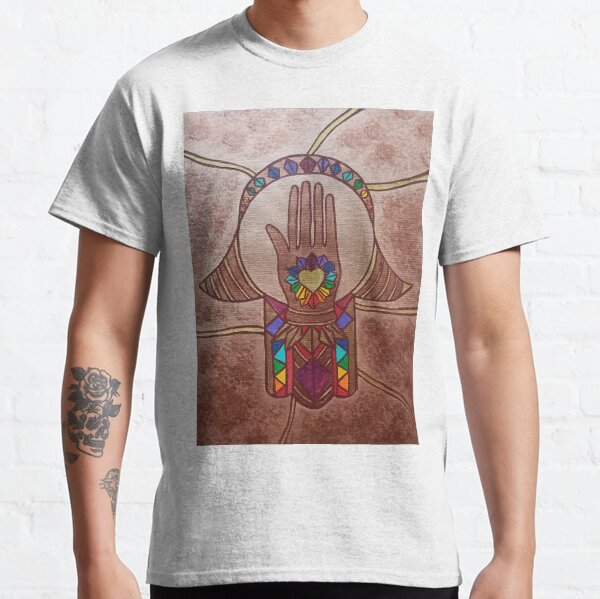 Hand in Hand Hamsa by Harriette Knight Classic T-Shirt