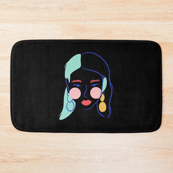Item preview, stylized line head of a woman with red lips designed and sold by lhousshop.