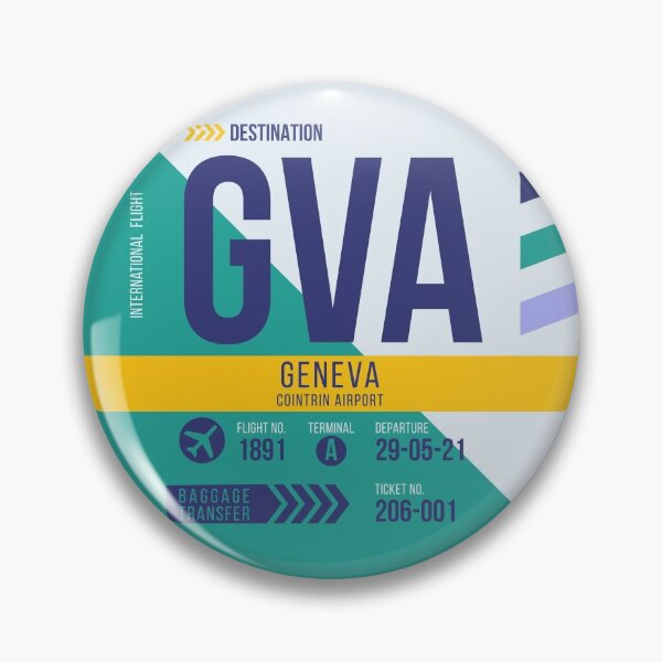 Item preview, Geneva (GVA) Airport Code Baggage Tag designed and sold by SLAG-Creative.