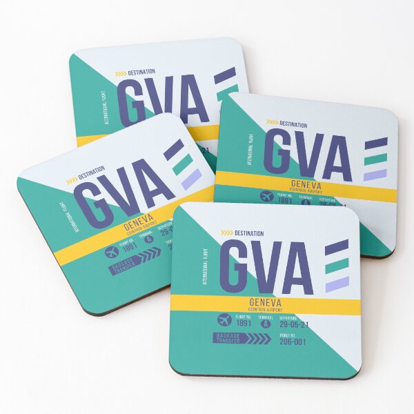Item preview, Geneva (GVA) Airport Code Baggage Tag designed and sold by SLAG-Creative.