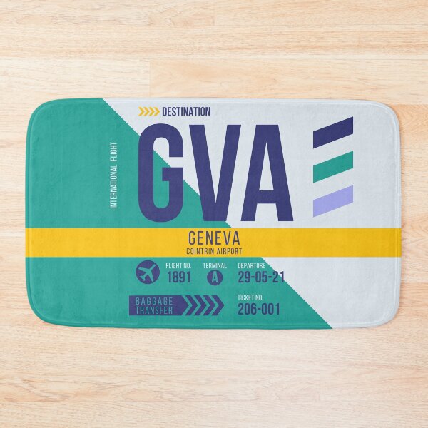 Item preview, Geneva (GVA) Airport Code Baggage Tag designed and sold by SLAG-Creative.