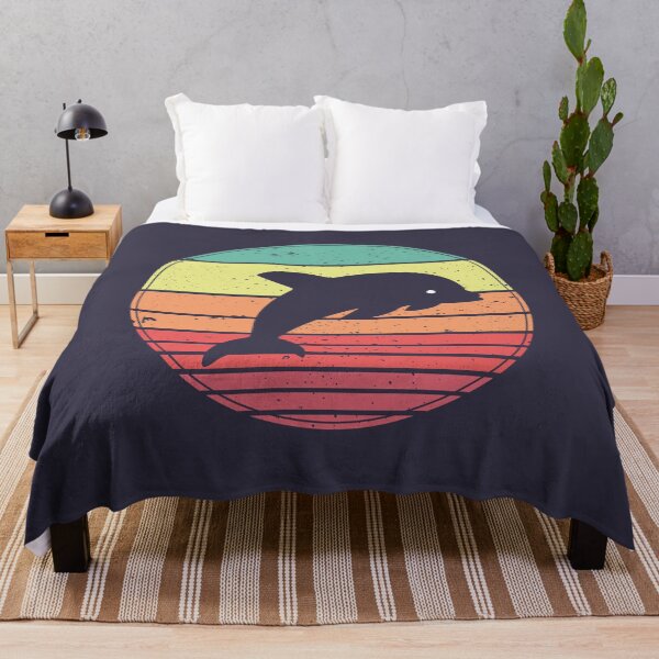 Item preview, Dolphin Vintage Retro Sunset designed and sold by faudeltn.