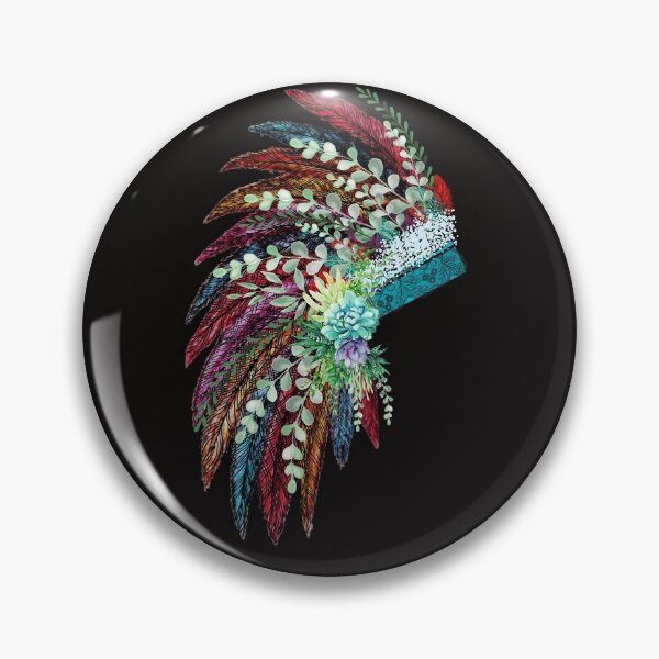 Item preview, native headdress with cactus ,succulents by kissy designed and sold by Twistedkiss.
