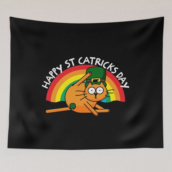 Item preview, St Catricks Day Cat Leprechaun Shamrock Censor designed and sold by d247.
