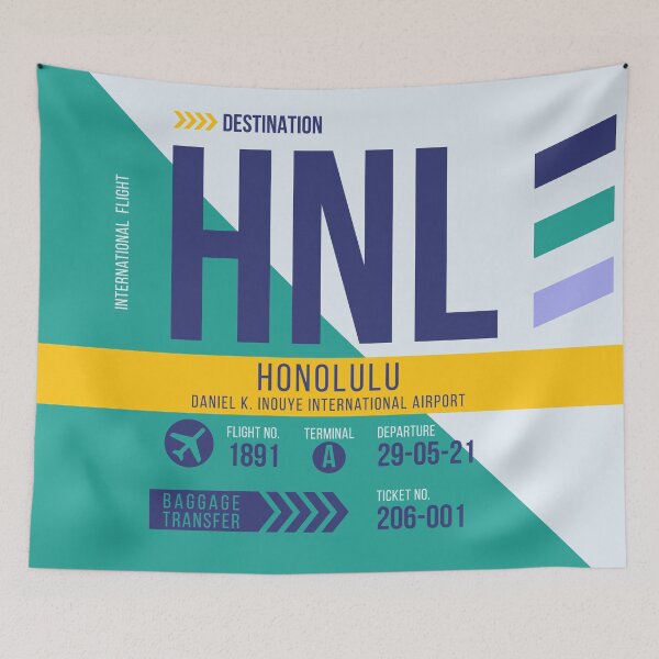 Item preview, Honolulu Hawaii (HNL) Airport Code Baggage Tag designed and sold by SLAG-Creative.