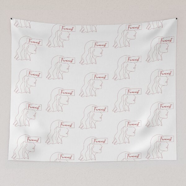 Item preview, Feminist line art in Red designed and sold by fjakaseason.