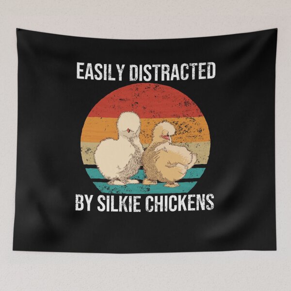 Item preview, Silkie Chicken Retro Cute Chick Easily Distracted By Silkie Chickens Gift designed and sold by leofel.