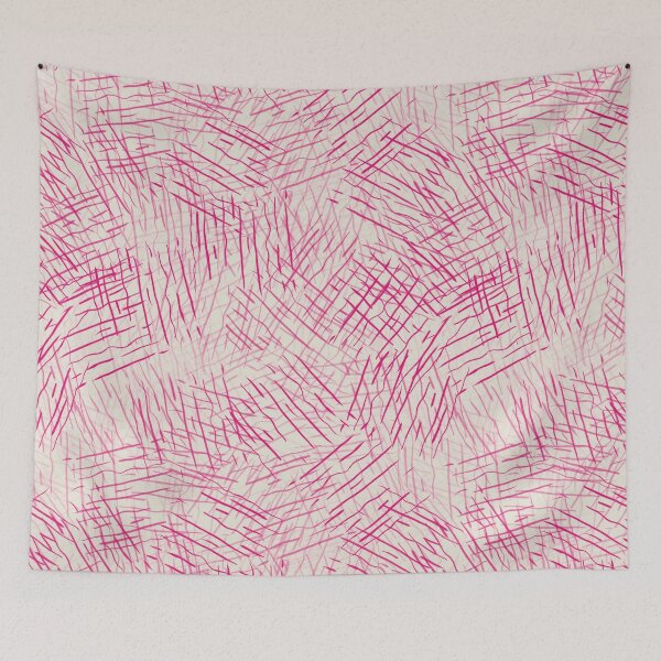 Item preview, Pink White Crossy Roads Geo Pattern designed and sold by Life Is Beautiful.