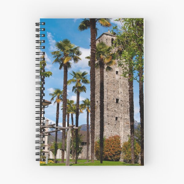 Item preview, Palms and a stone tower in Munusio, Ticino, Switzerland designed and sold by Michael Brewer.