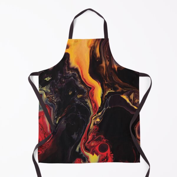 Item preview, Marble Swirls of Red, Yellow and Black Abstract Pattern designed and sold by Alicia Chee.