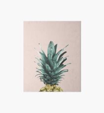 Pineapple on pink, Pineapple top, Minimal Art Board