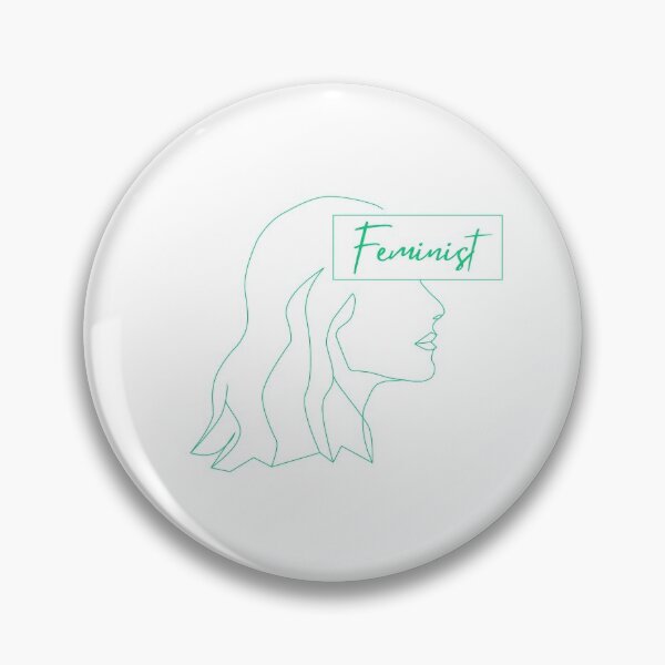 Item preview, Feminist line art in Mint designed and sold by fjakaseason.