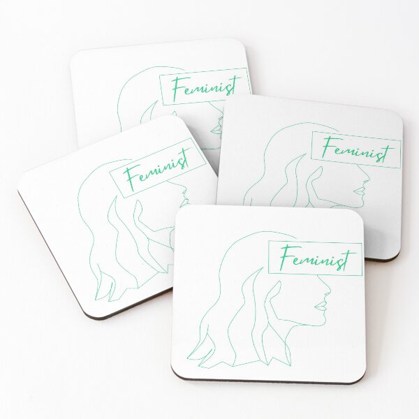 Item preview, Feminist line art in Mint designed and sold by fjakaseason.